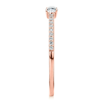 Dress ring with 0.31 carats* of diamond simulants in 10 carat rose gold secondary view