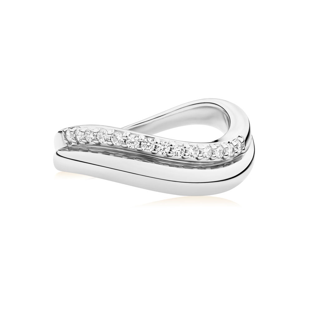 DUO Dress ring with 0.21 carats* of Signature Simulants in sterling silver