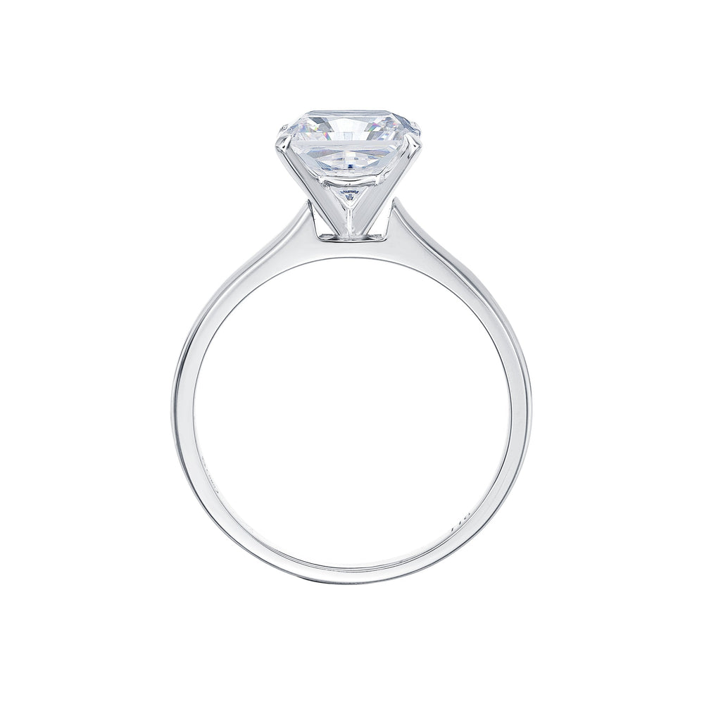 Princess Cut solitaire engagement ring with 2 carat* diamond simulant in 14 carat white gold