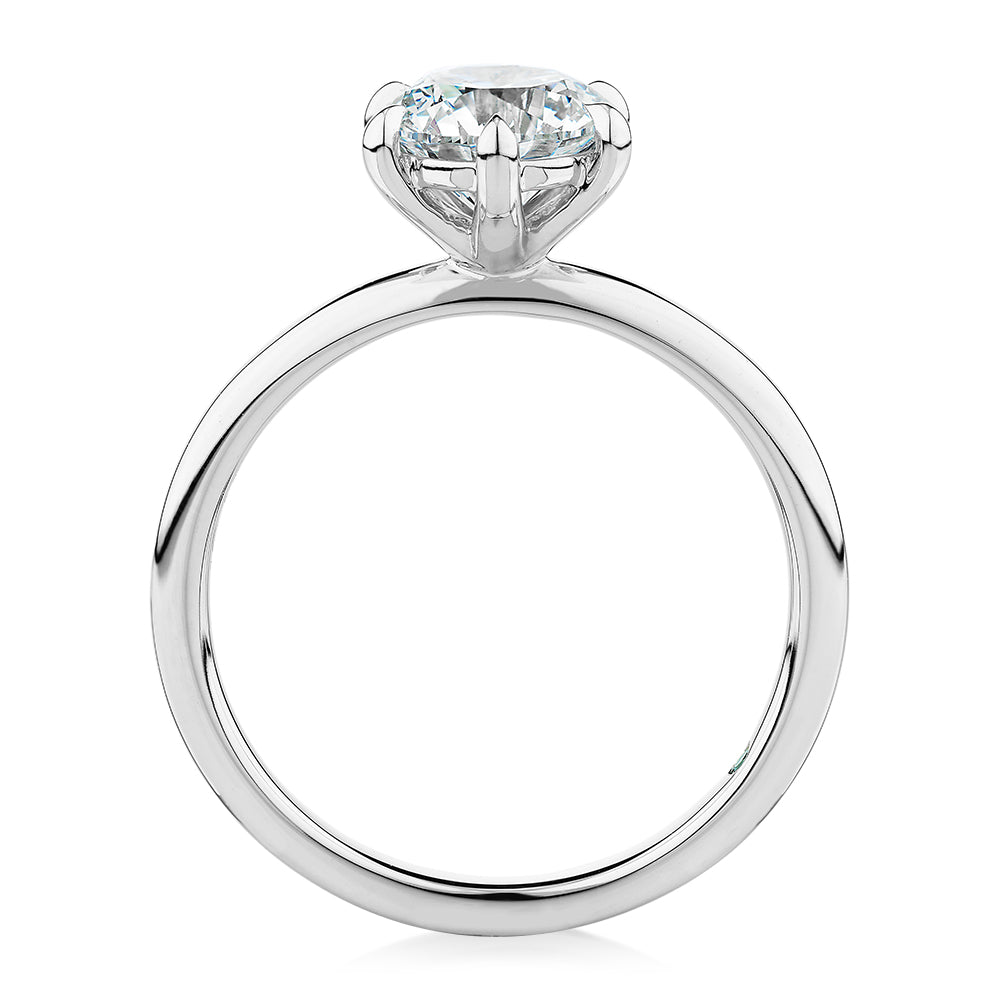 Premium Certified Lab-Grown Diamond, 1.50 carat round brilliant solitaire engagement ring in platinum