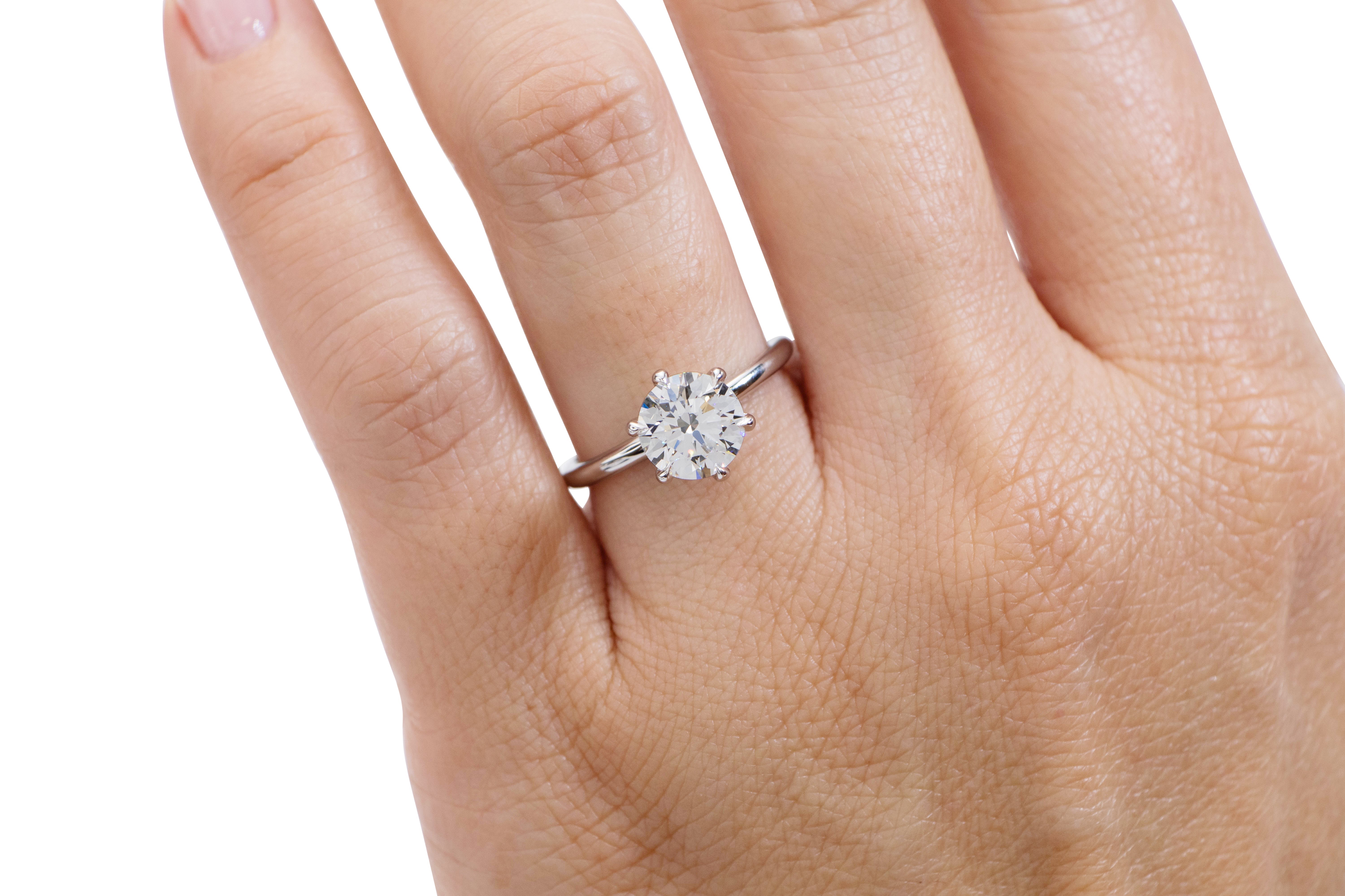 Signature Simulant Diamond 2.00 carat* round brilliant solitaire engagement ring in 10 carat rose gold