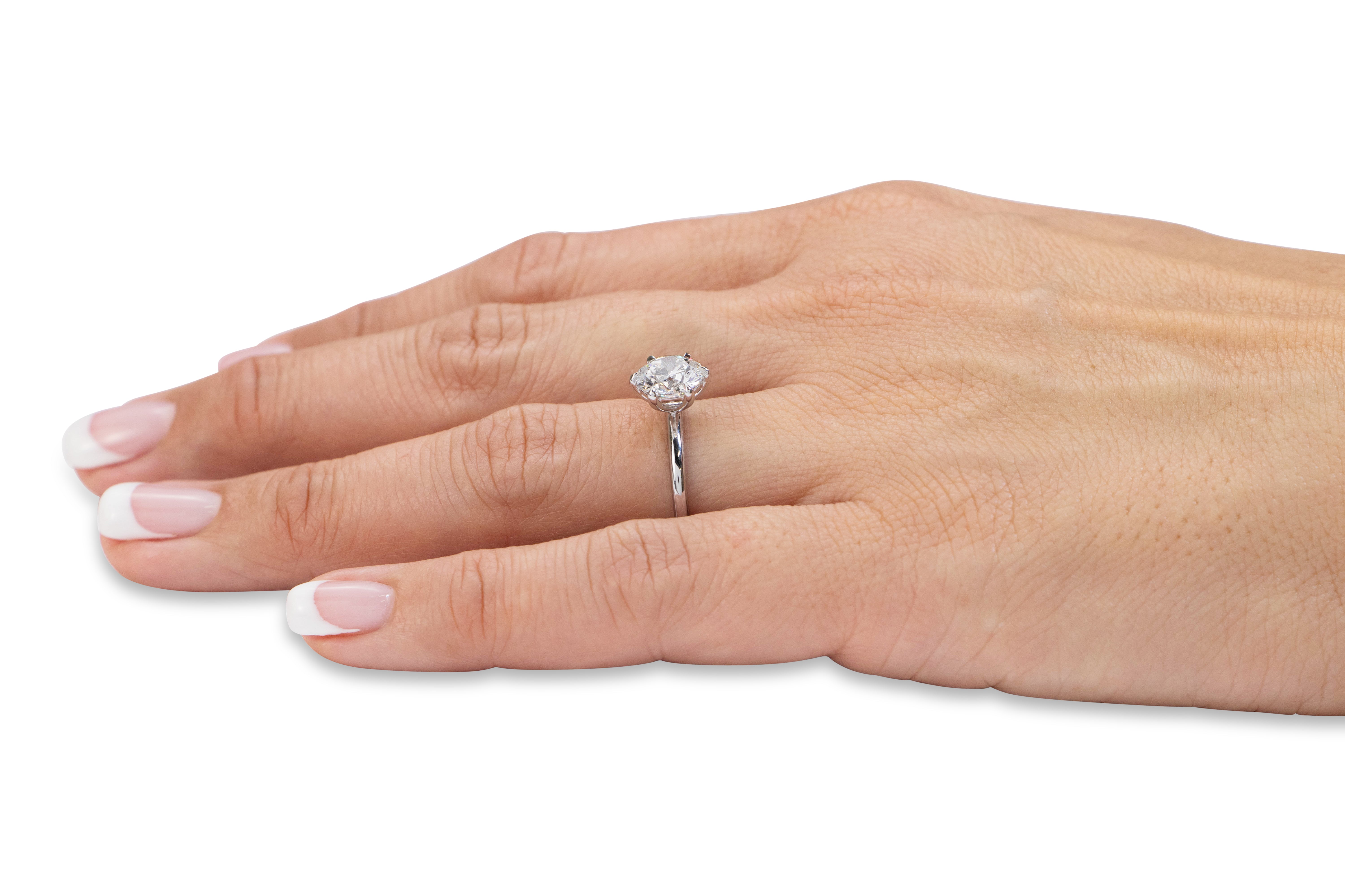Signature Simulant Diamond 2.00 carat* round brilliant solitaire engagement ring in 10 carat rose and white gold