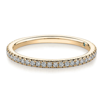 Premium Lab-Grown Diamond, 0.23 carat TW round brilliant wedding or eternity band in 18 carat yellow gold